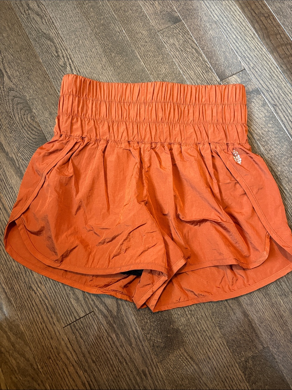 FP Movement by Free People Burnt Orange Elastic-Waist Athletic Shorts